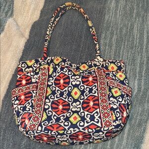 Vera Bradley Blue and Red Tote Bag